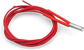 APAAZO 12V/24V 40W 3D Printer Parts Cartridge Heater 6x20 Reprap Cable 100cm Compatible With J Head Hotend V6 MK8 PT100 Prusa Mendel Heat Block (Color : 12V 40W, Size : 4pcs)