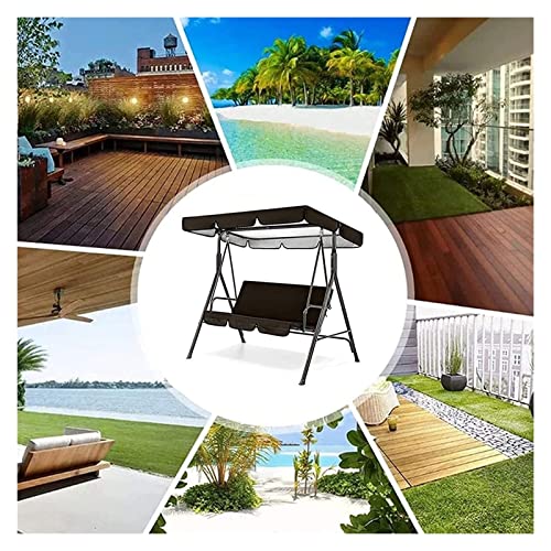 Canopy And Swing Cushion Cover Waterproof 2/3 Seater Swing Replacement Top Cover For Garden Outdoor Swing Bench Patio 22.6.21 (Color : Red, Size : Top 195Cm+Seat 150Cm) #TOP4