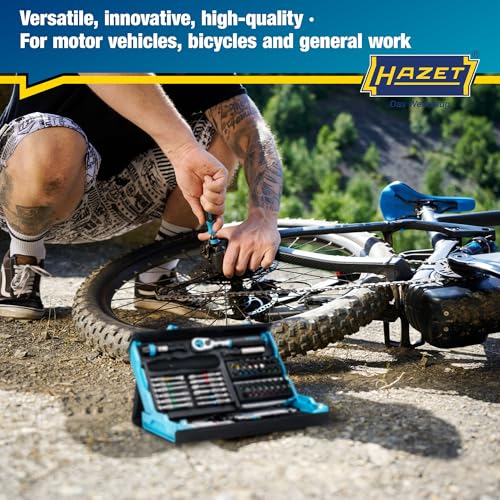 Image of HAZET Smartcase Bit Set 2200SC-31 I 73-Piece Set, Drive: Hexagon 6.3 (1 /4 Inch), Maximum Number of Tools in Minimum Space for Best Overview I Foldable Tool Set
