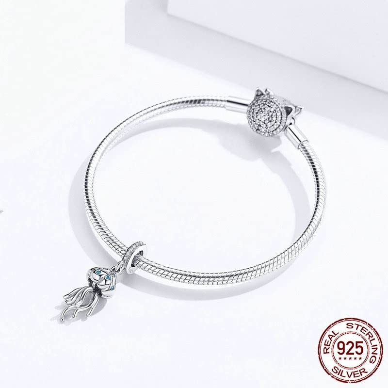 Colgante medusa de plata ley 925 que evoca la calma del océano profundo 4