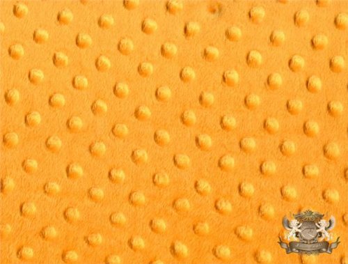 Minky Dimple Dot Blanket Fabric 60" Wide Sold by The Yard (Mango)