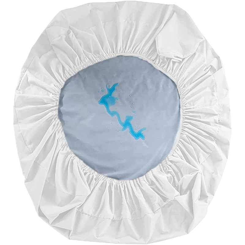 Funda Impermeable Colchon Funda De Cama Redonda Protector Colchon Suave Color Sólido Sábana De Cama Transpirable Sábanas Bajeras Colchón Cómoda para Cama Redonda(B,Diameter220cm)