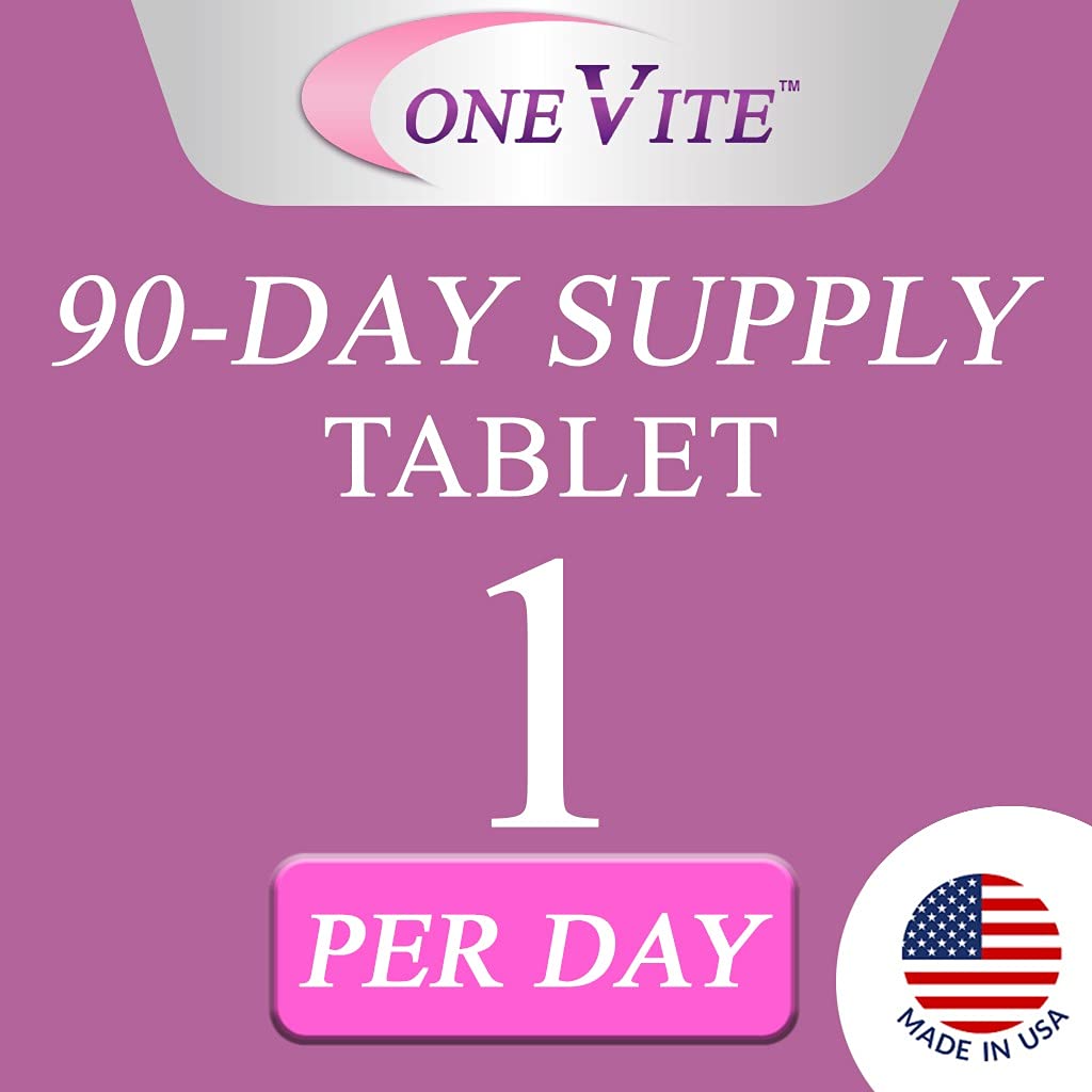 akron pharma Prenatal Multivitamin for Women OneVite 90 Count with Iron