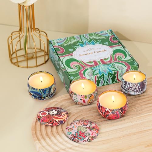 4 Pack Scented Candles Gifts for Women 10oz Home Scented Candles 100Hours Aromatherapy Candle Gifts Set Soy Wax Candles for Christmas Day, Birthday, Mothers Day, Valentine's Day - Image 3