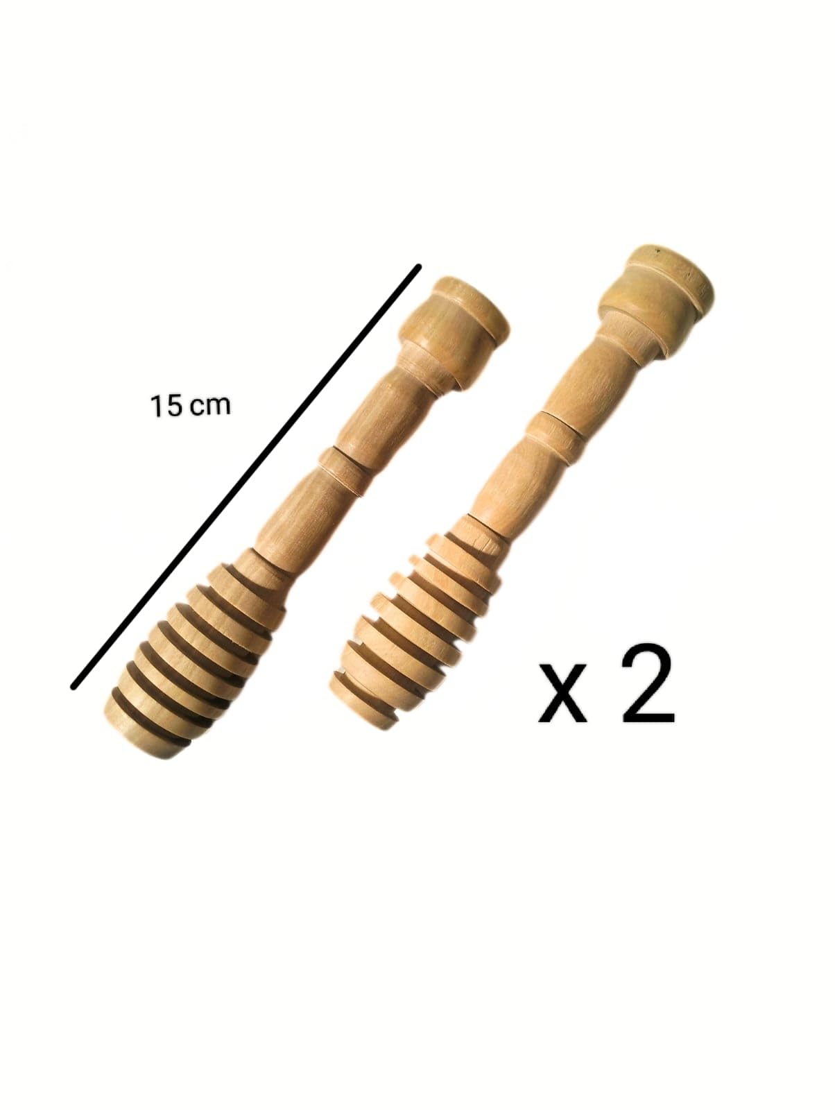 - Juego de 2 - Cuchara para miel en madera de olivo natural. Cuchara miel y mermelada. 15CM. cucharilla de miel en madera de olivo natural,regalo original y saludable para amantes de la miel