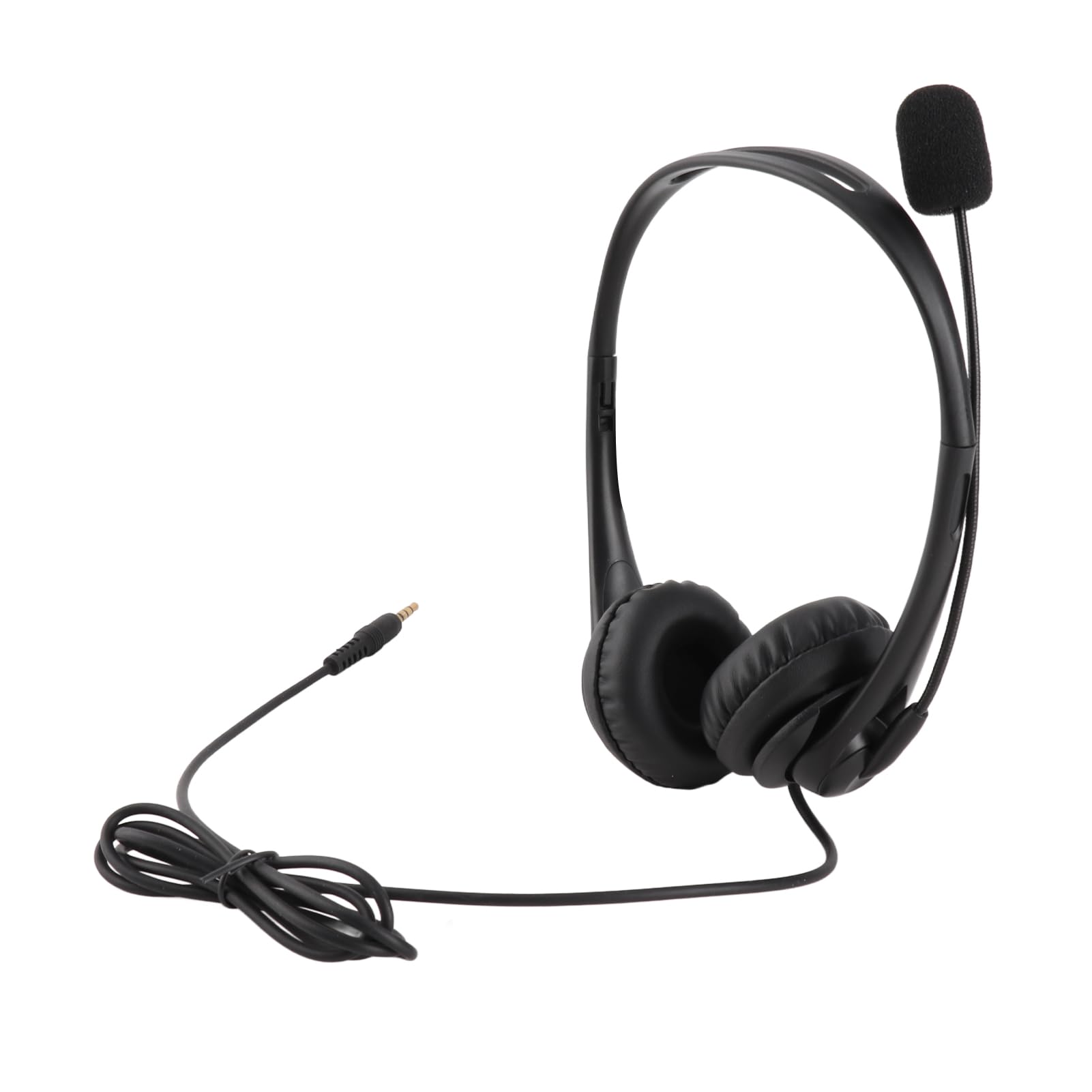 3.5mm Computer Headset, Noise Cancelling Microphone with Adjustable Headband and Soft Protein Ear Cushions, for Call Center Office Home PC Chat-image-46