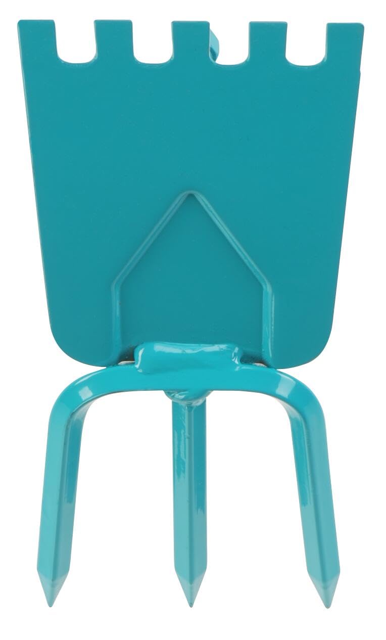 Gardena Hoe de jardin Comgrisystem: houe avec feuille droite, 3 dents, largeur de travail de 9 cm, en acier de haute qualité de haute qualité, revêtement thermodurcissable (3219-20)
