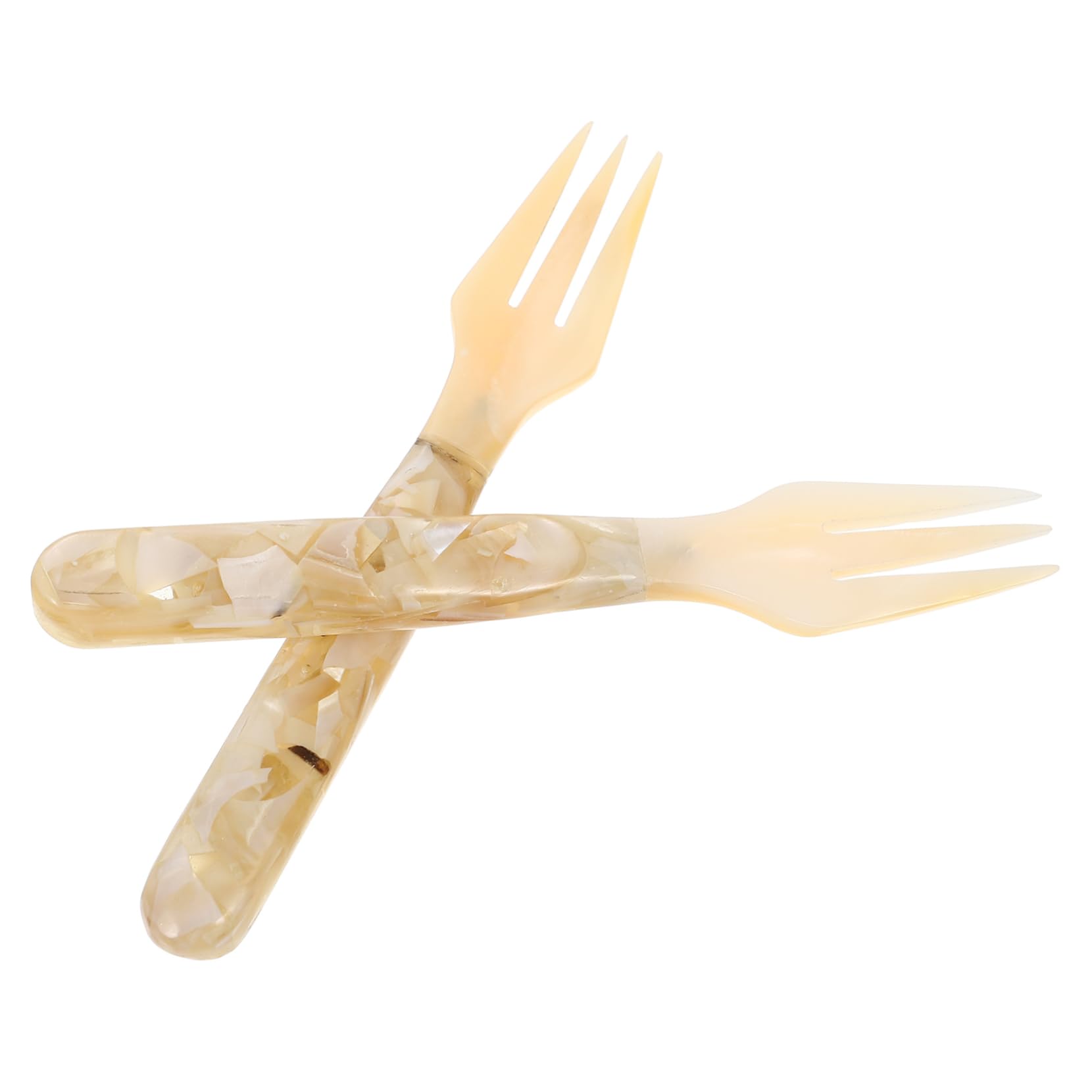 SOLUSTRE Reusable Fruit Cake Forks 2pcs Shell Forks for Desserts Salad Cheese Ideal for Home and Party