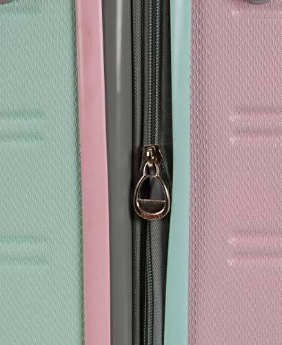 Image of Rockland Melbourne Hardside Expandable Spinner Wheel Luggage, 2TONEBLUE, 2 Piece (20 inch /28 inch), Mint, Carry-On 20 inch, Melbourne Hardside Expandable Spinner Wheel Luggage