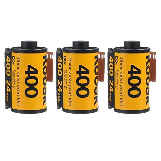 3 rollos Kodak UltraMax 400 35 mm película GC24 135-24 Exp color dorado