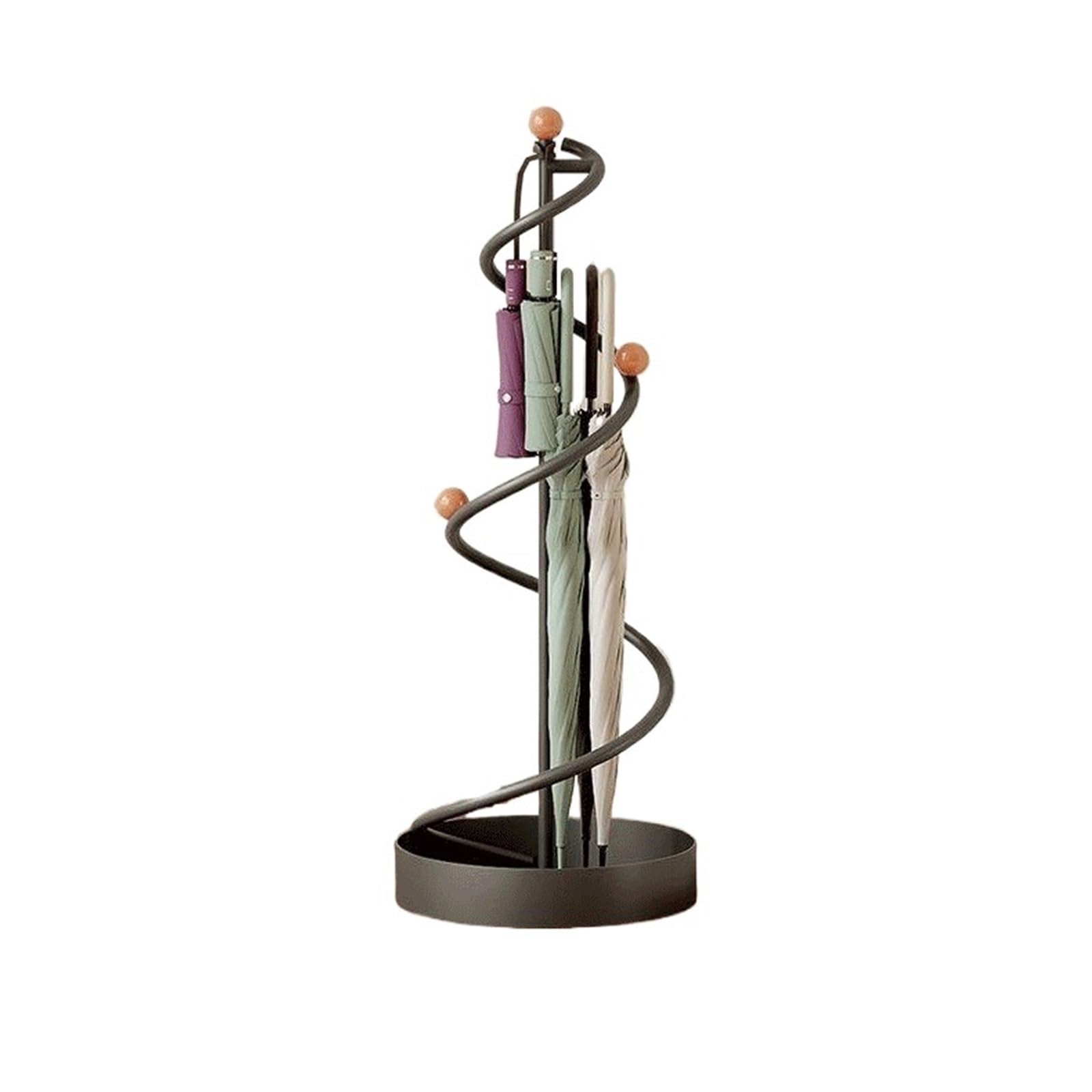 LJHFG63KUYT Schirmständer Umbrella Storage Rack: Compact Entryway Drainage Rack For Home Use,A Stylish Wrought-Iron Holder Umbrella Holder(Black)