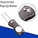 Fpxnb 2 Pack Metal Foldable Golf Divot Tool with Pop-up Button & Magnetic Ball Marker (Pack of 2, Fish Design)