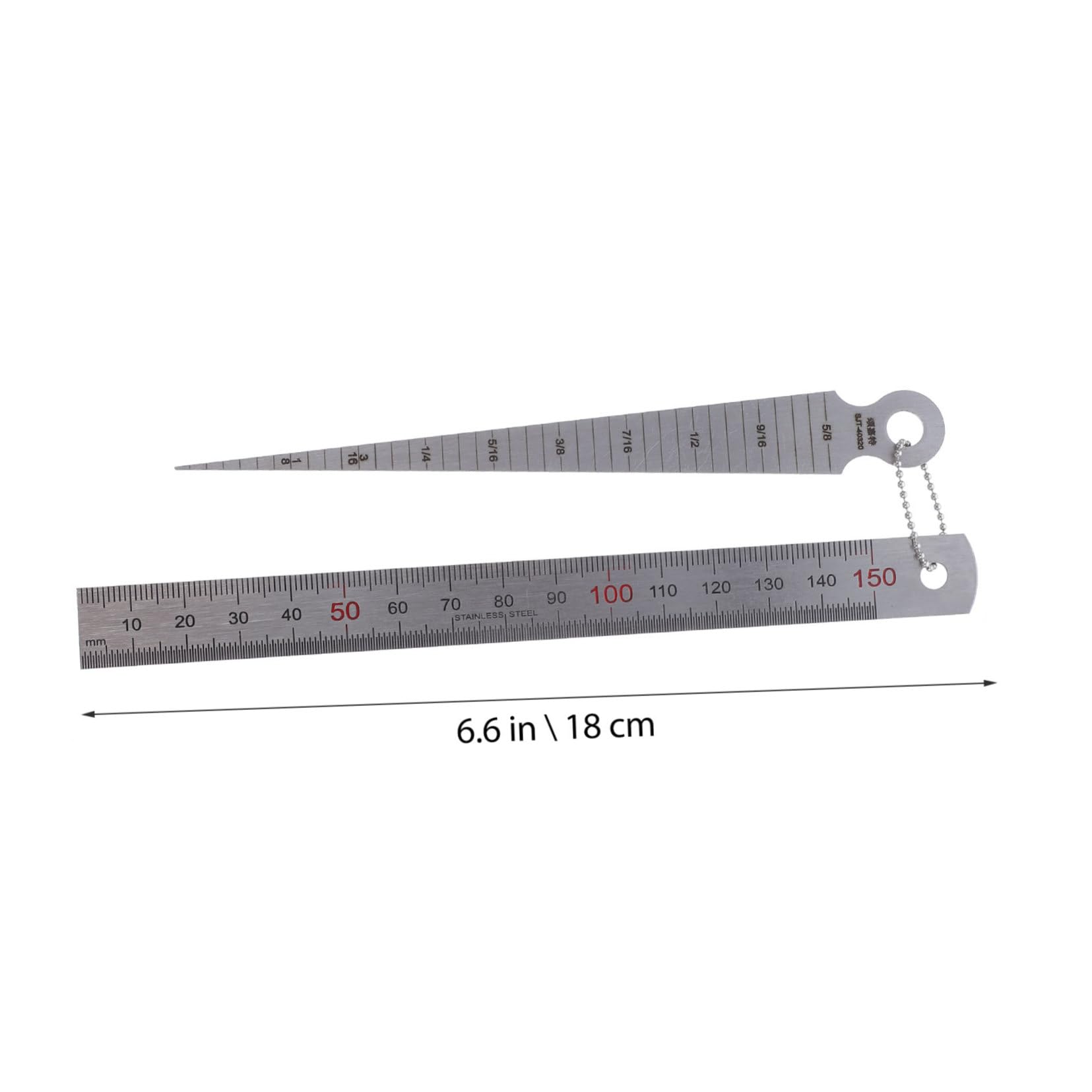 LIFKOME Stainless Steel Gap Gauge 1-15mm Range Bevel Gauge Straight Ruler for Welding