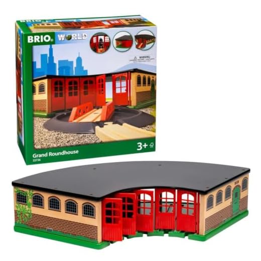 Brio World - 33736 Grand Roundhouse | 2 Piece Toy Train Accessory for Kids Age 3 and Up