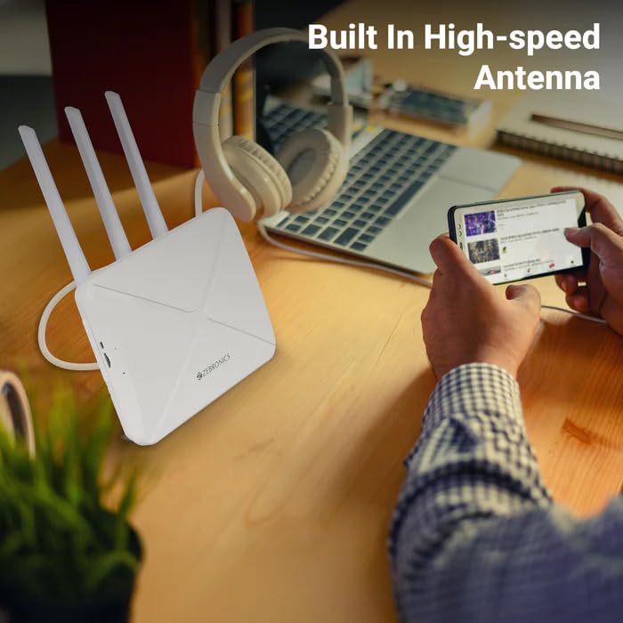 Zebronics ZEB-WR3004G Router with built-in high-speed antenna