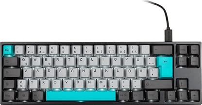 Ducky Compatible Miya Pro Moonlight TKL Gaming Keyboard for PC/Mac, MX Brown, White LED, Dark Grey