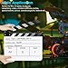 Ribvane Film Directors Clapboard, Move Slate Photography Video TV Cut Action Scene Acrylic Clapper Board Props with a Magnetic Blackboard Eraser, Two Custom Pens, Cleaning Cloth and Hex Wrench (White)