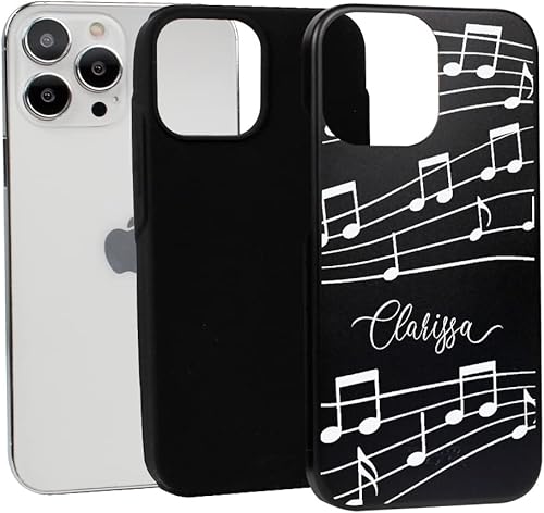 Miniatura 3 de Guard Dog Funda personalizada para instrumentos musicales para iPhone 13 Pro Max, pon tu nombre en una funda protectora híbrida para teléfono, notas