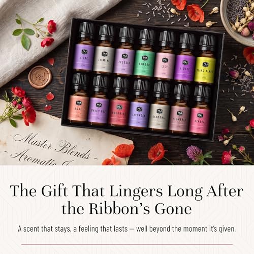 Image of P&J Trading Fragrance Oil Floral Set | Violet, Rose, Freesia, Jasmine, Lilac, Gardenia, Lily, Woodbine, Azalea, Ylang Ylang, Sweet Pea, Plumeria, Lavender, Bamboo Candle Scents for Candle Making