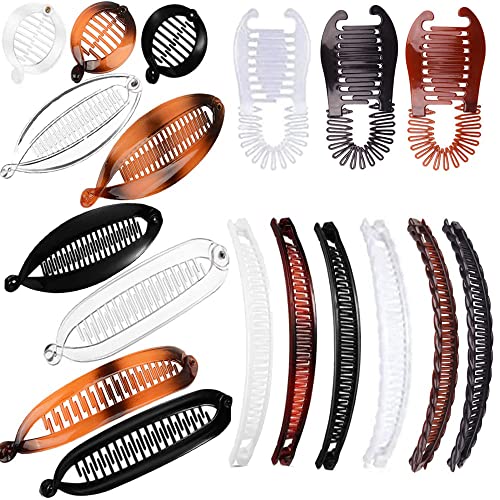 18 pinzas de plástico para el pelo, diseño de plátano, accesorios de estilo vintage, resistentes para peinar el cabello, accesorios de moda, regalos de Navidad