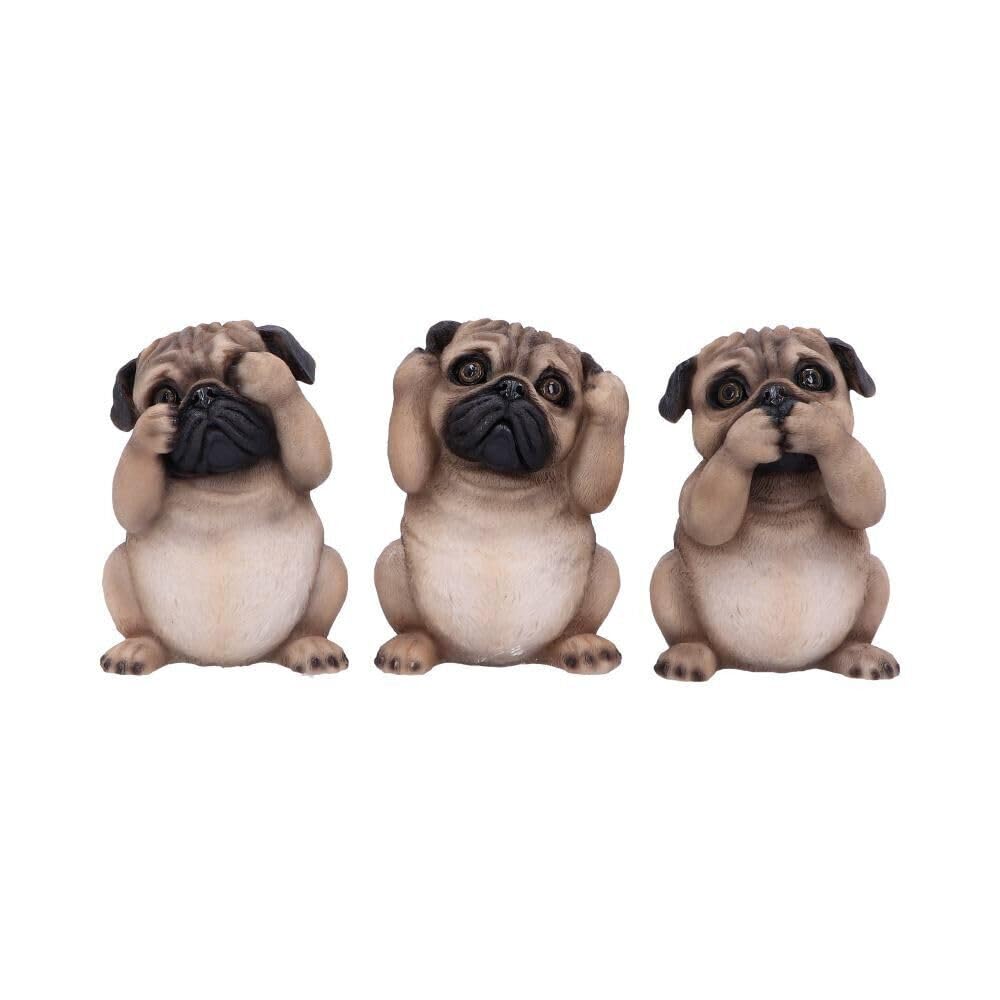 Kilts Wi Hae Three Wise Pugs - Hear No, Speak No, See No Evil Figurines
