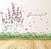 WandSticker4U- Champ des fleurs Camomille Papillons floraison décoration herbe Verdure autocollants muraux sticker mural pour chambre salon cuisine couloir ou de fenêtre