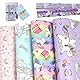 4 Stück Regenbogen Einhorn Geschenkpapier, Geschenkpapier für Mädchen, Kinder Geschenkpapier, Geburtstags Geschenkpapier, Perfekt für Hochzeiten, Geburtstage, Valentinstag, Weihnachten und Partys