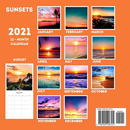 Sunset: 2021 Calendar, Cute Gift Idea For Sunset Lovers Men And Women image 4