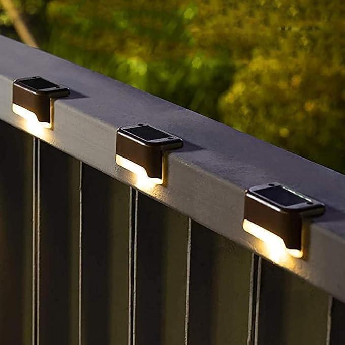 4 Pcs Plastic Solar Step Light | Outdoor Waterproof Solar LED Wall & Stair Lights for Garden, Pathway, Fence & Steps-image-15