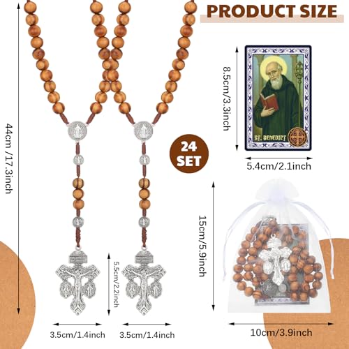 Rosary Beads Catholic for Women Men Rosary Cross with Pardon Crucifix Necklace with St Benedict Prayer Card and Bags for Regalos Cristianos Rosarios Catolicos Para Hombre2
