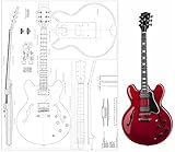 Guitar Plans Full Scale - Gibson ES335 ES-335 archtop electric