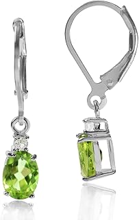 White Gold Plated 925 Sterling Silver Leverback Earrings