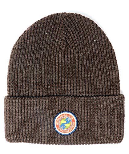 PENDLETON Men's Waffle Beanie Hat, Dark Brown Heather, ONE Size