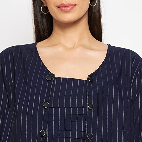 Image of CAMEY Women Striped Cotton Dress