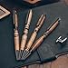 Colarr 10 Pcs Pen Kits for Wood Turning 7mm Slimline Pen Twist Kit with Refill Lathe Turning Supplies for Making Office Classroom Supplies DIY Friend Teacher Student Gifts(Black)