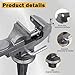 Bench Vise, table vise with Quick Adjustment, 360° Swivel Base & Hardened Jaws for Woodworking - Portable Mini vice & Clamp on Vice, Perfect for Home & Professional Use
