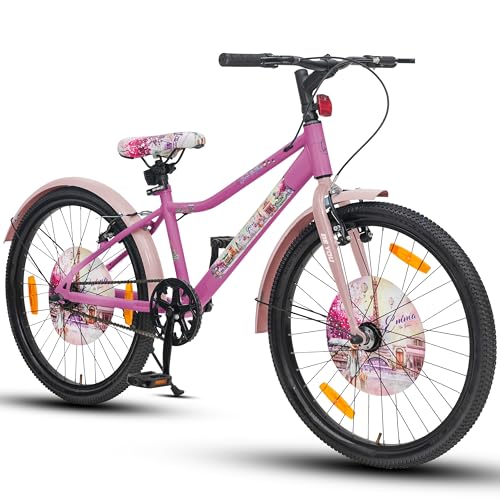 Image of Emma Cycle for Kids 10 to 15 Years Girls (Dark Pink /Pearl Pink, 24T)