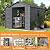 UDPATIO Outdoor Resin Storage Shed 8x10 FT, Plastic Sheds, Dark Grey