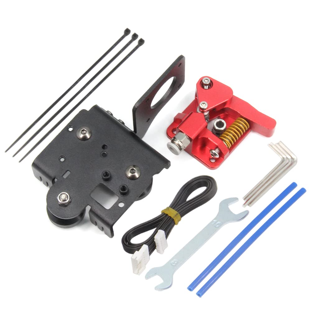 Upgrade Direct Dual Gear Extruder Support Plate Kit Easy Print Flexible Filament for Creality Ender 3/CR-10 3D Printer (Direct Plate+Dual Gear Extruder)