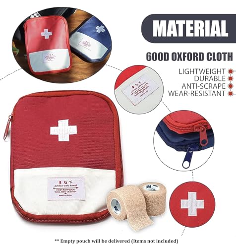 Image of Gadget Deals- First aid kit for Home | First aid Bag |Red- First Aid Pouch | First aid kit for Travel -car,Office,Camping | Medicine Storage Box | Emergency Kit Organizer