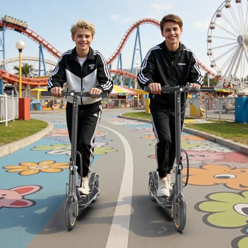 Image of WERHY Foldable Kids Electric Scooter, 350W Motor, Max 12 /16Miles Long Range, 19 MPH Max Speed, 8.5 inch Solid Tire, Lightweight Foldable E-Scooter with Dual Braking, Digital Display, Cruise Control