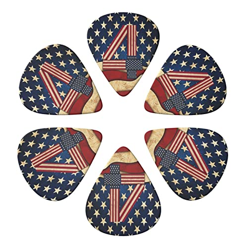 Lot de 6 médiators drapeau patriotique pour guitare acoustique, guitare électrique, basse, ukulélé – fins, moyens et… - Les Beatles, Paul McCartney, John Lennon, RIngo Starr, George Harrison Lot de 6 médiators drapeau patriotique pour guitare acoustique, guitare électrique, basse, ukulélé - fins, moyens et… – Image 5