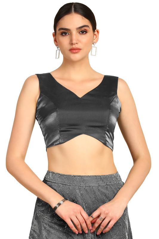 Image of Soch Womens V-Neck Tissue Princess Line Padded Sleeveless Blouse