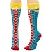DC Comics Wonder Woman Faux Lace Up Knee High Boot Socks with Cuff
