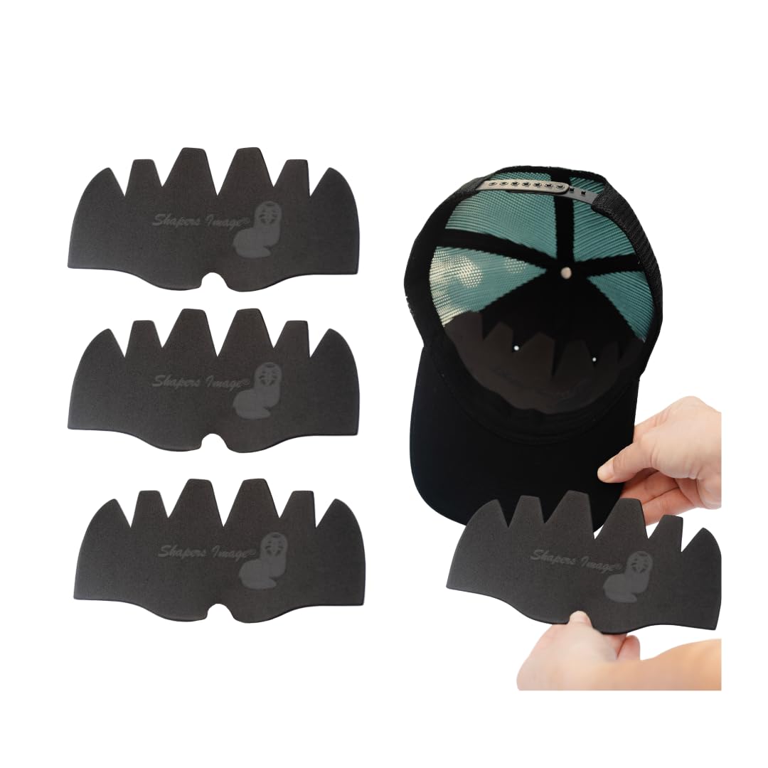 3Pk. Truckers Mesh Caps Inserts| Hat Shapers| Ball Caps Liner| Hat Padding, Black