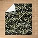 Army Green Tanks Throw Blanket Boys Girls,Dark Green Camo Fuzzy Blanket All Seasons Bed Blanket,3D Print Camouflage Car Plush Blanket Warm,Twin (60 x 80 Inches)