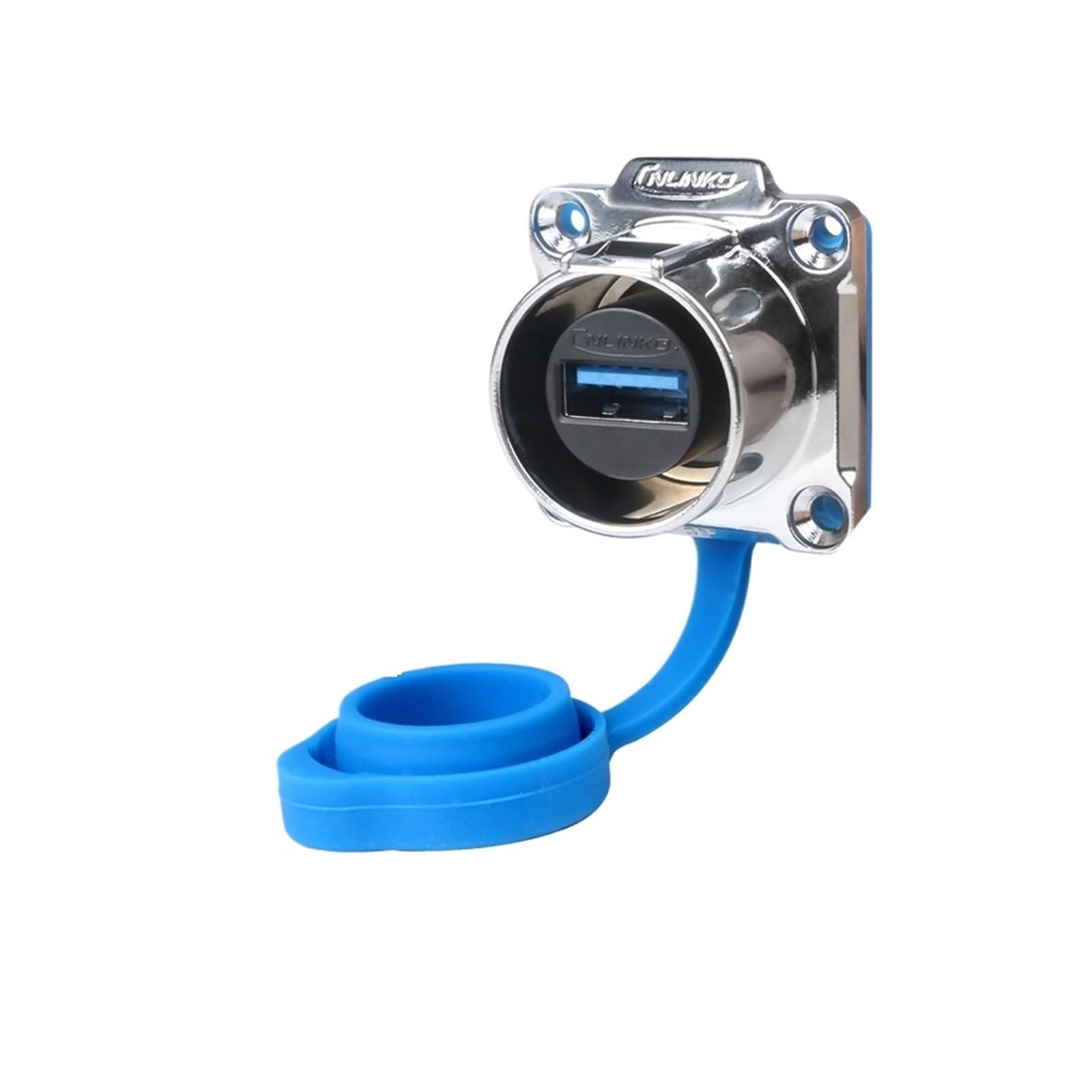 1 Conector USB M24 Resistente al Agua IP67, Conectores Hembra LP24 USB 2.0 y USB 3.0, Conector de Carga rápida for automoción, Uso marítimo y Exteriores.(Socket F(2.0))