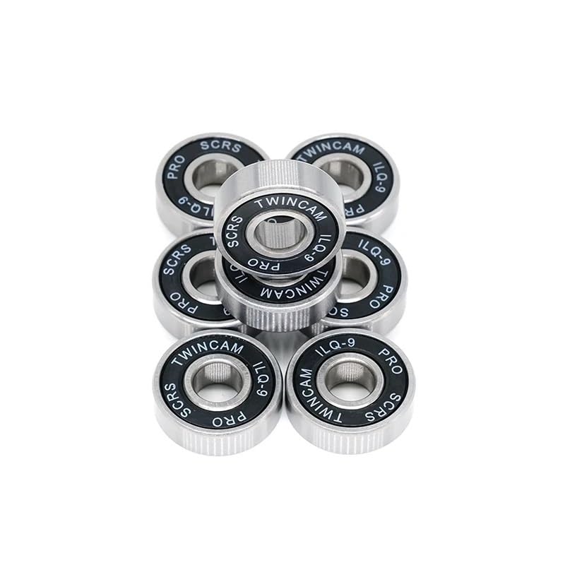 8Pcs Roller Skate Wheel Bearings Deep Groove 608RS ABEC-9 Miniature Ball Bearings Chrome Steel Bearing for Skateboard
