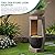 Ultym 32" Outdoor Fountain, Modern Geometric Two Bowls Water Feature with LED Lights, Resin Soothing Cascading Waterfall for Patio, Backyard, Garden or Porch