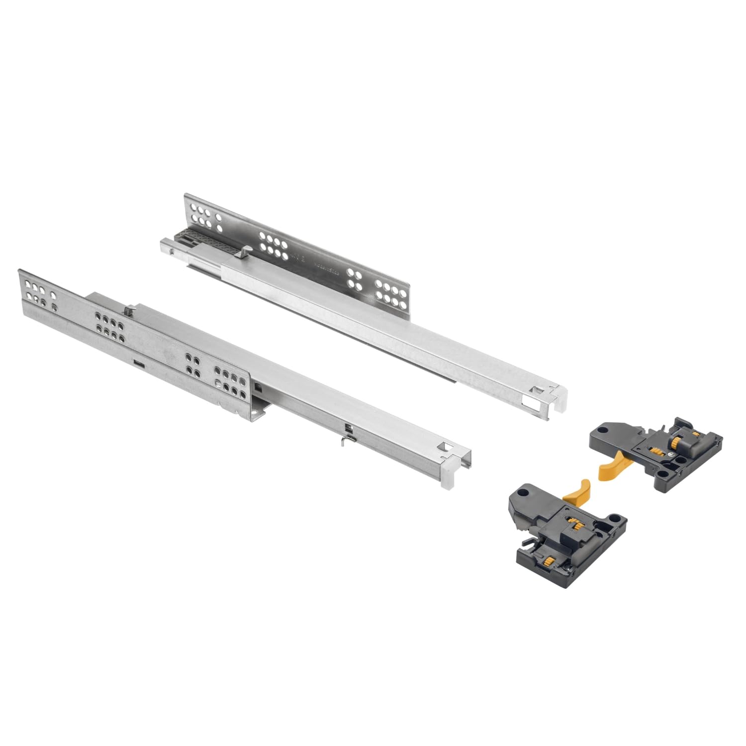B2c Silver Soft Close Drawer Runners 3D Invisible Concealed Undermount Slides Full Extension Quiet & Smooth Operation Cabinet Hardware Kitchen Drawer (500Mm)
